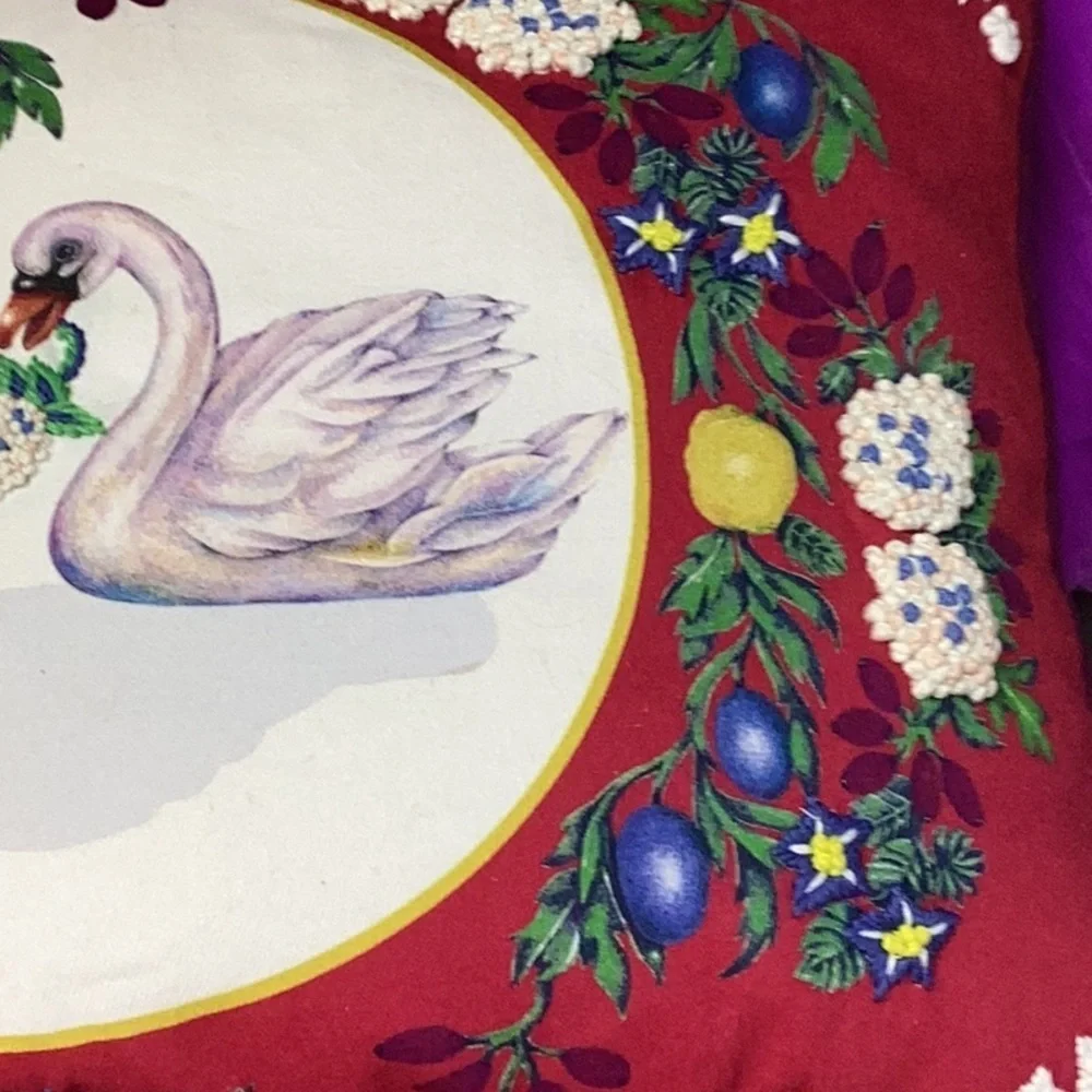 - Anthropologie Lou Rota 12 days swan pillow new without